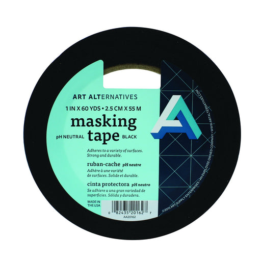 Art Alternatives pH Neutral Black Masking Tape, 1" x 60 yds.