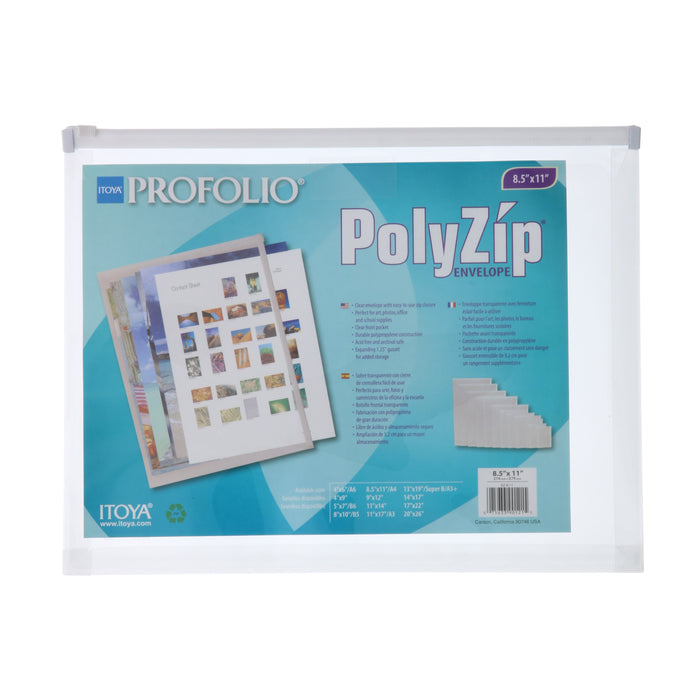 Itoya Art Profolio PolyZip Envelope, 8.5" x 11"