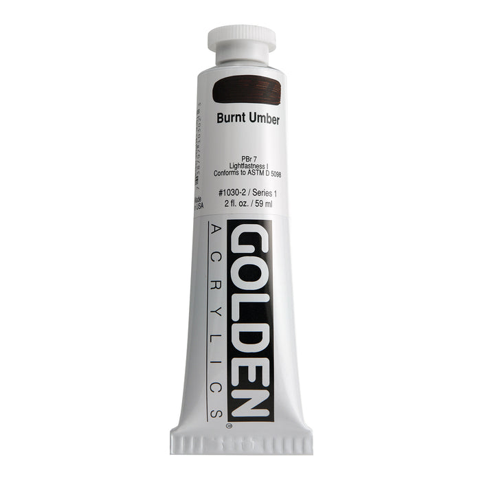 GoldenHeavy Body Acrylics, 2oz., Burnt Umber