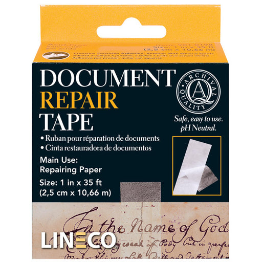 Lineco/University Products Document Repair Tape, 1" x 400"