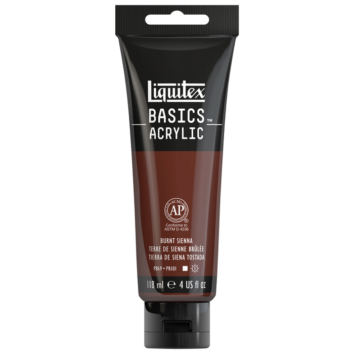 Liquitex BASICS Acrylic Color, 4 oz. Tube, Burnt Sienna