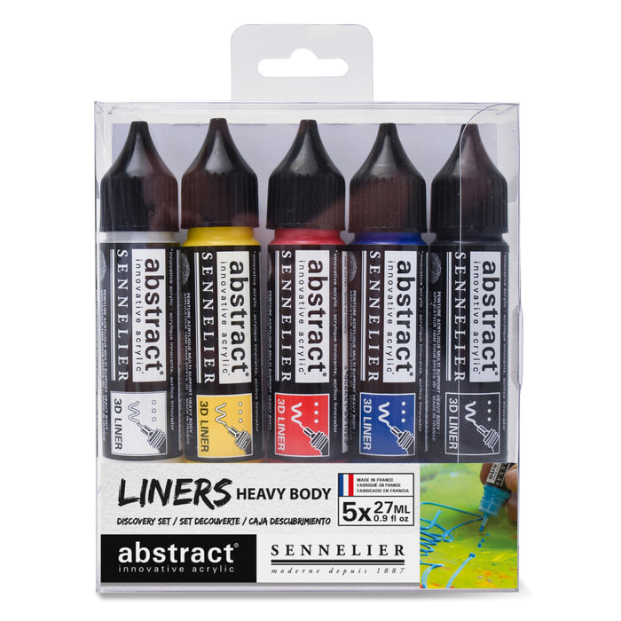 Sennelier Abstract Liner Set, 5-Colors, Primary Colors