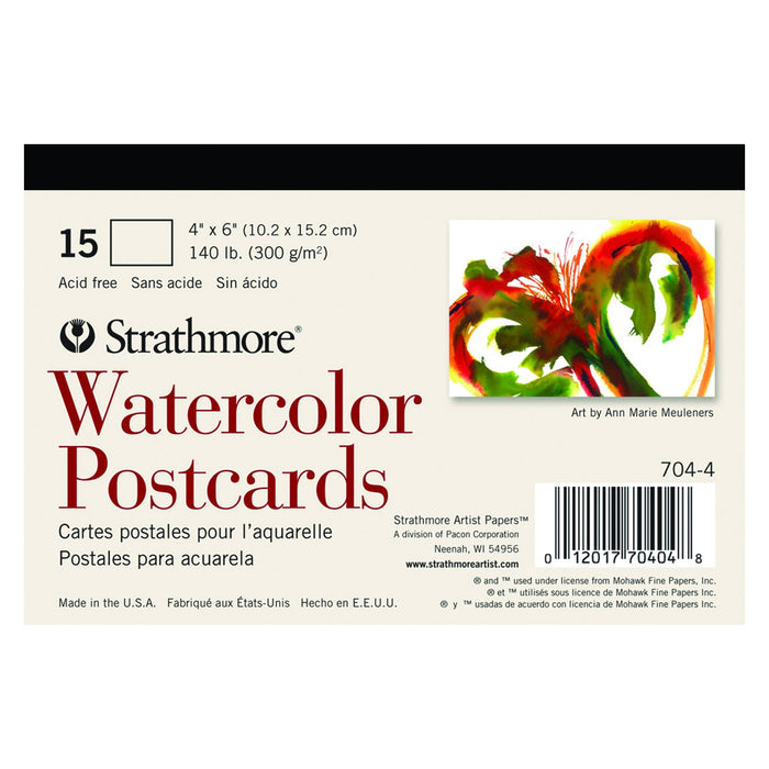 Strathmore Watercolor Postcards, 15 Sheets, Blank