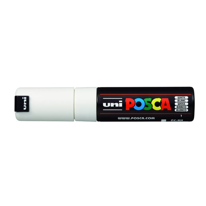 POSCA Paint Marker, PC-8K Broad Chisel, White