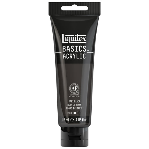 Liquitex BASICS Acrylic Color, 4 oz. Tube, Mars Black