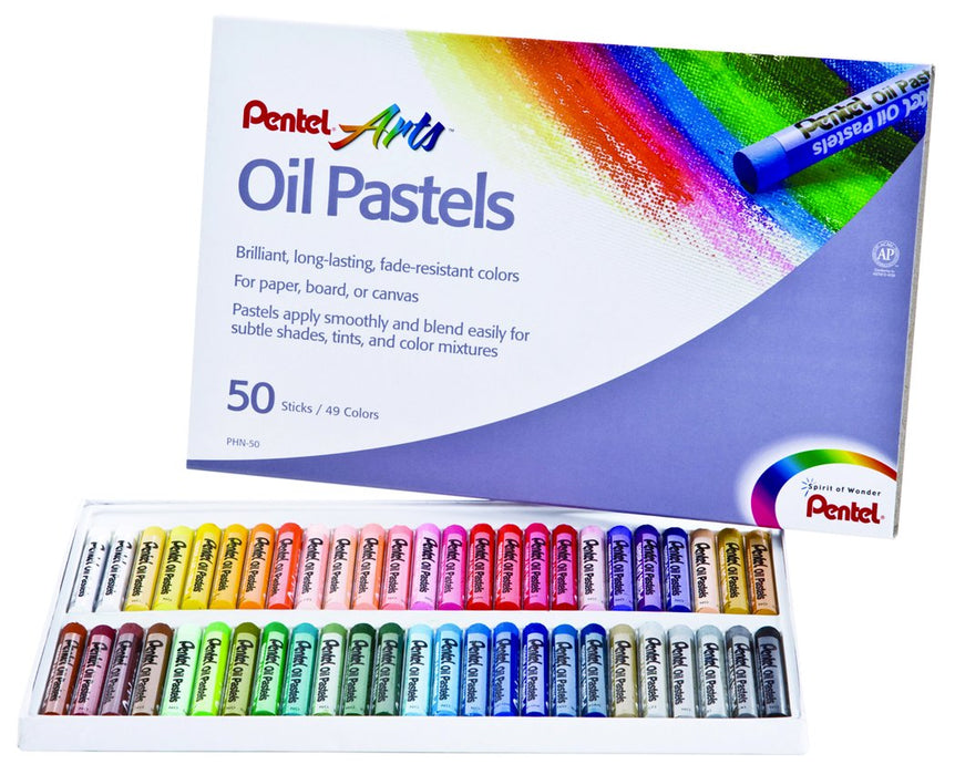 Pentel Oil Pastel 50-Color Set