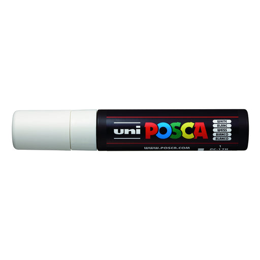 POSCA Paint Marker, PC-17K Extra Broad Rectangular Chisel, White