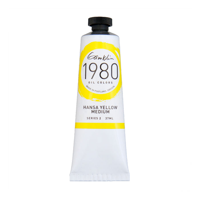 Gamblin 1980 Oil Color, 37ml, Hansa Yellow Medium