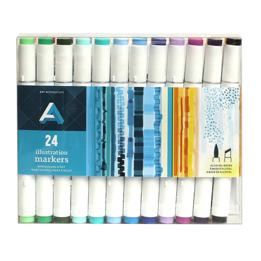 Art Alternatives  Illustration Marker, 24-Marker Set