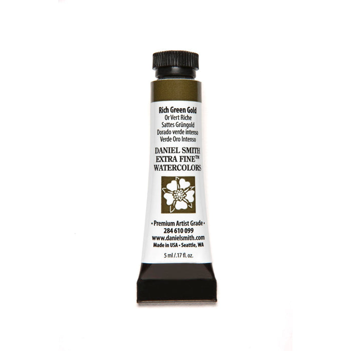 Daniel Smith Extra Fine Watercolor, 5 ml, Rich Green Gold