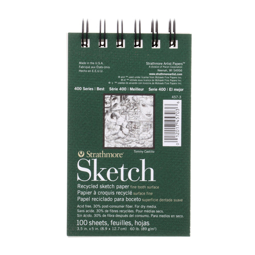 Strathmore Recycled Paper Pad, 400 Series, 100 Sheets, 3" x 5"