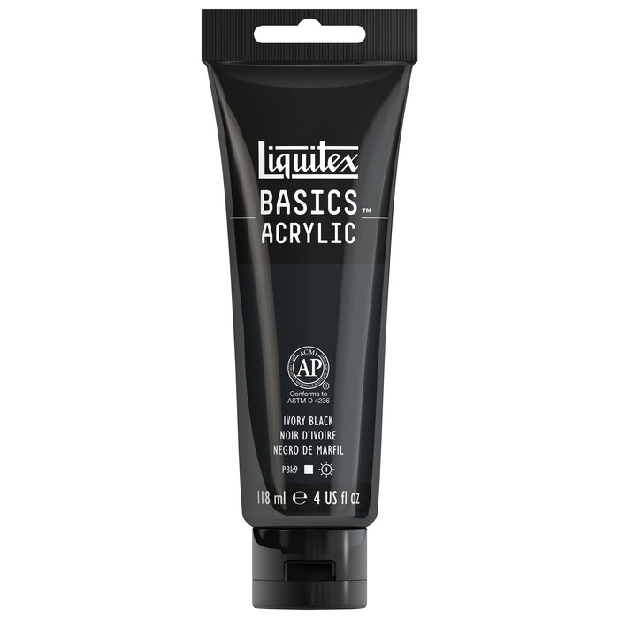 Liquitex BASICS Acrylic Color, 4 oz. Tube, Ivory Black