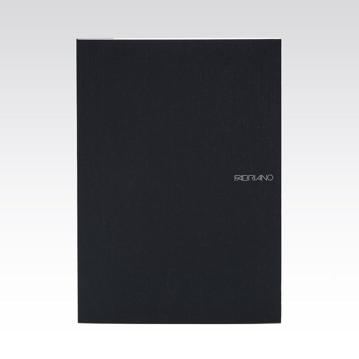 Fabriano EcoQua Dot Grid Note Pad, Large, Glue-Bound, 90 Sheets, Black