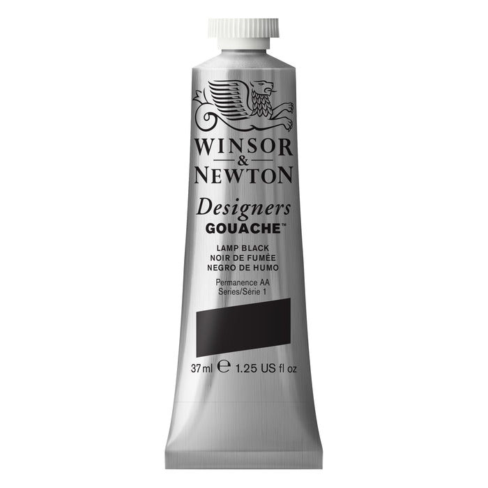 Winsor & Newton Designers Gouache Color, 37ml, Lamp Black