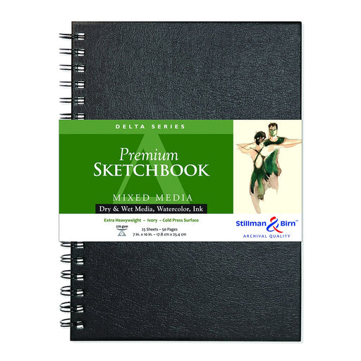 Stillman & Birn Delta Series Premium Wire-Bound Sketchbook, Ivory, 7" x 10"