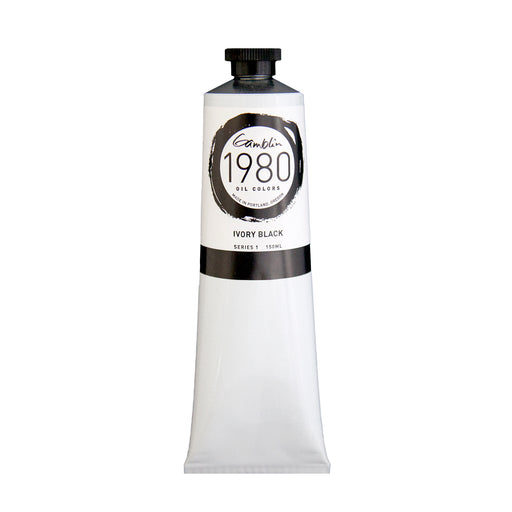 Gamblin 1980 Oil Color, 150ml, Ivory Black