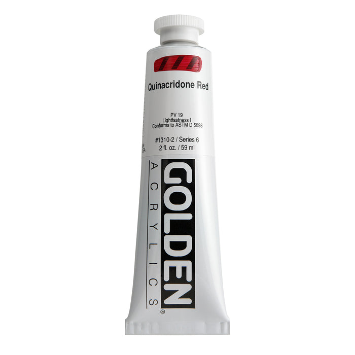 Golden Heavy Body Acrylic, 2 oz., Quinacridone Red