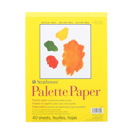 Strathmore 300 Series Palette Paper Pad, Tape Bound, 9x12 inches, 40 Sheets (41lb/67g)