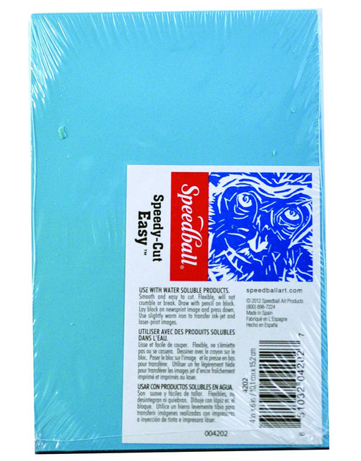 Speedball Speedy Cut Easy Block, 4in x 6in, Blue, Block