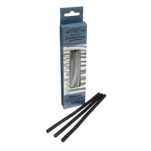 Winsor & Newton Willow Charcoal Sticks, Medium, 3/Pkg.