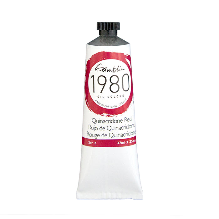 Gamblin 1980 Oil Color, 37ml, Quinacridone Red