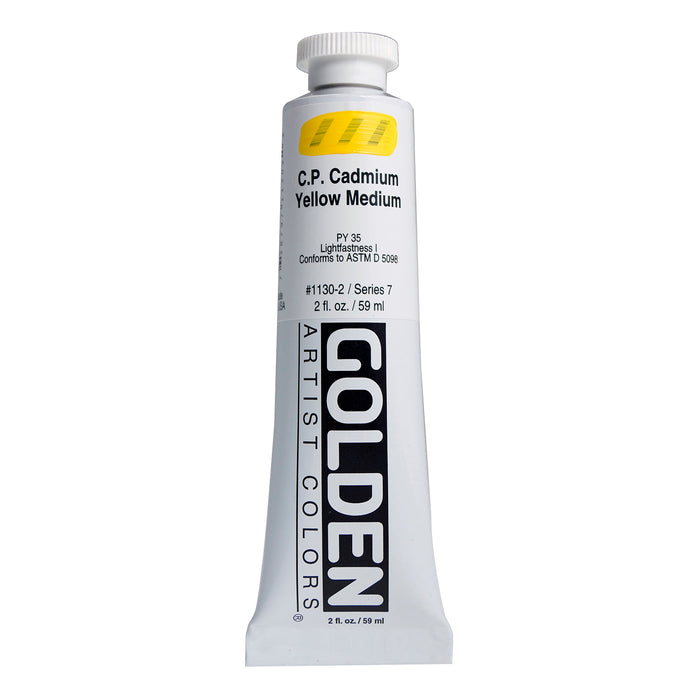 GoldenHeavy Body Acrylics, 2 oz., C P Cadmium Yellow Medium