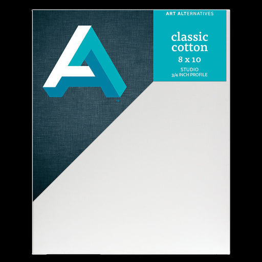 Art Alternatives Classic Cotton Stretched Canvas, Studio, .75" Profile, 8" x 10"