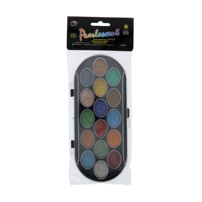 Yasutomo Niji Pearlescent Watercolor Set, 16-Colors