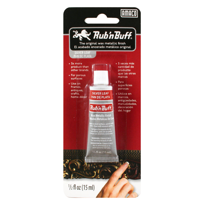 Amaco Rub 'n Buff Metallic Finishes Silver Leaf 1/2 oz. Tube