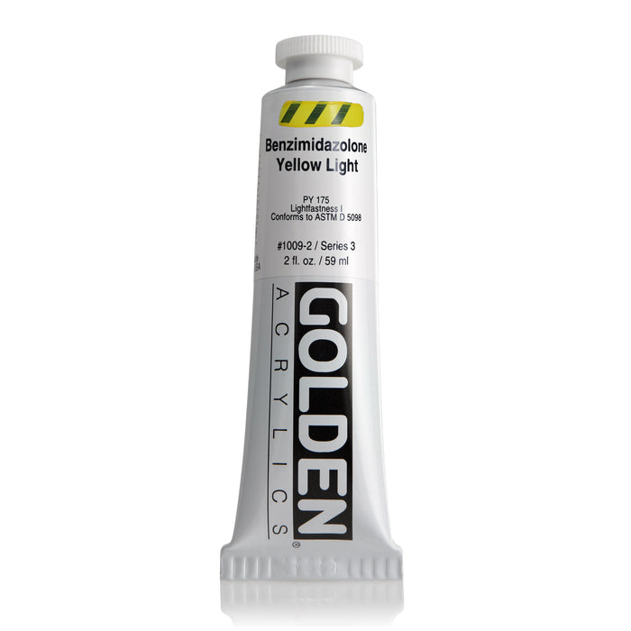 Golden Heavy Body Acrylic, 2 oz. Tubes, Benzimidazolone Yellow Light