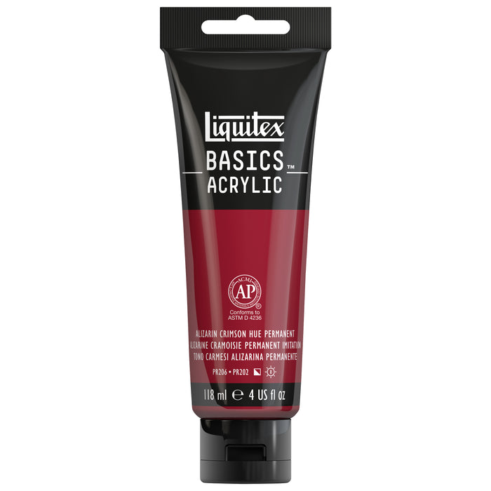 Liquitex BASICS Acrylic Color, 4 oz. Tube, Alizarin Crimson Hue