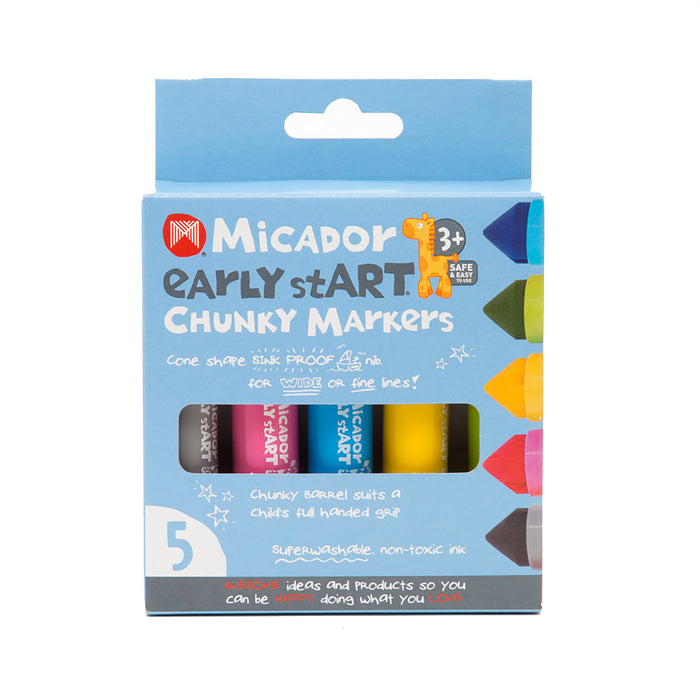 Micador early stART Chunky Markers, 5-Colors