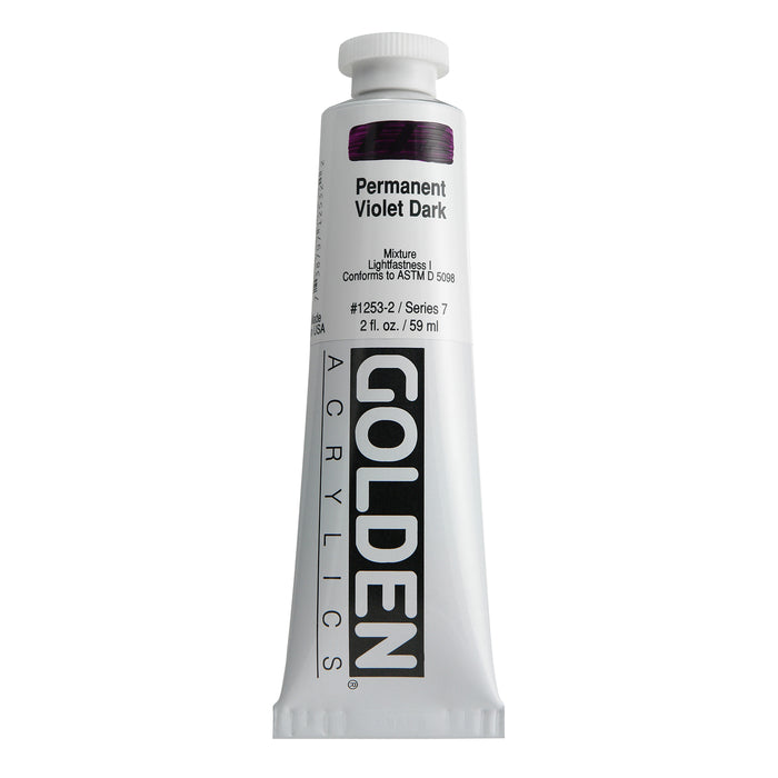 Golden Heavy Body Acrylic, 2 oz., Permanent Violet Dark